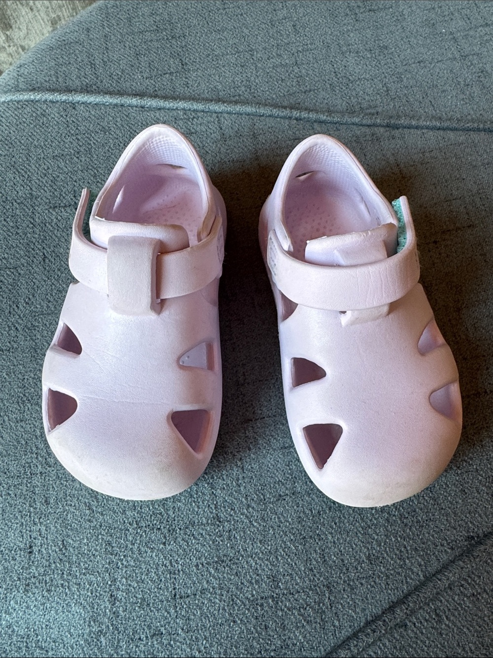 Ten Little Purple closed-toed Sandals with Adjustable Strap